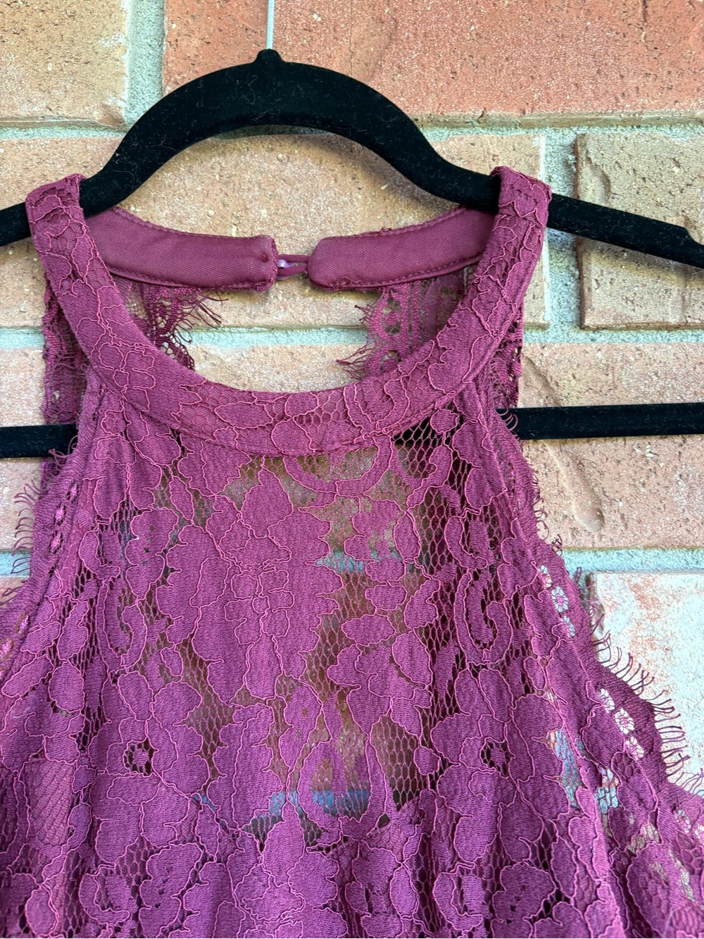 Lulu's Burgundy Lace Halter Maxi Dress - Picture 10 of 13